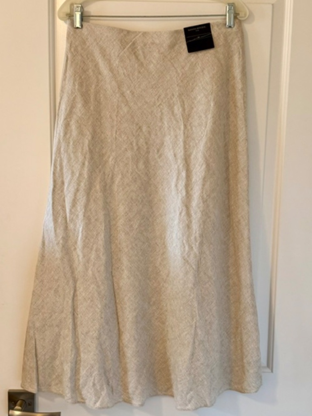NWT Banana Republic Linen Blend Midi Skirt in Flax Size M - Picture 2 of 11